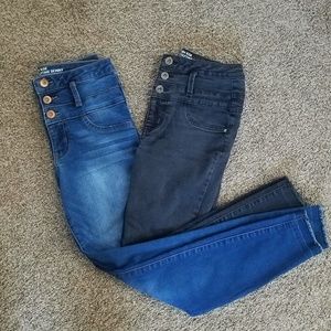 2 Pairs of High Rise Jeans